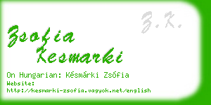 zsofia kesmarki business card
